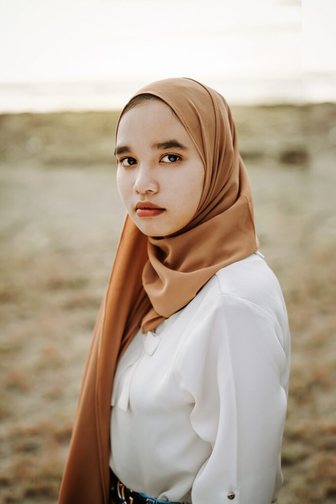 model, woman, hijab
